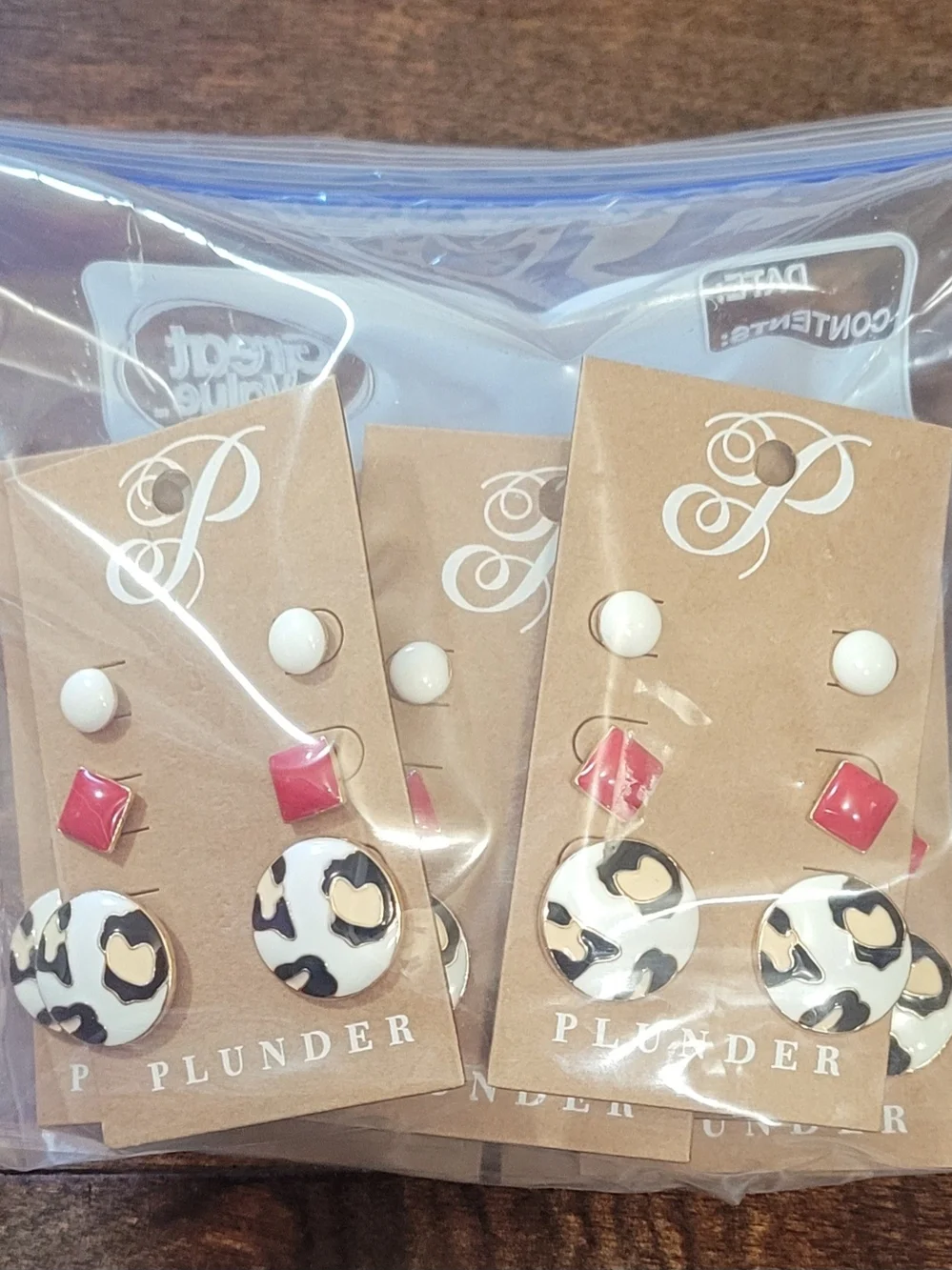 (12) PLUNDER Triple Enamel Earrings